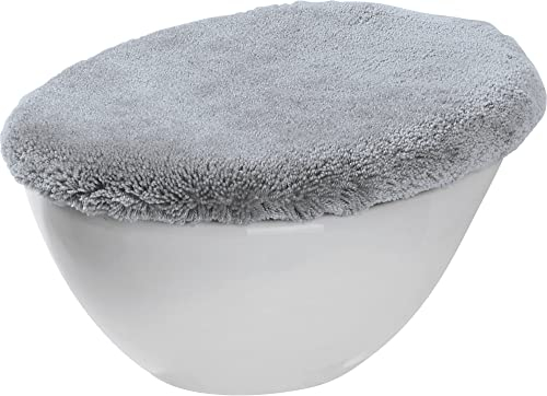 Erwin Müller WC-Deckelbezug Pusteblume Prasonisi - mit Schnürung, für Standard-WC-Deckel geeignet - grau Größe 47x50 cm
