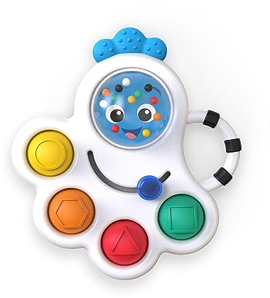 Baby Einstein, Opus's Shape Pops, 3 in 1 Rassel, Beißring und sensorisches Spielzeug, BPA-frei, ab 6 Monaten, 12684, Multicolored