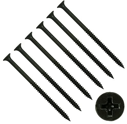 TERF® Drywall Fine Thread Sharp Point Screws 4.2 X 65mm Phillips Drive Flat Countersunk Black Screws For Drywall Plasterboard Wood and other similar types Screw Size 4.2 X 65mm - Pack of 50