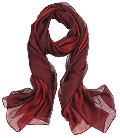 LumiSyne Seidenschal Damen Farbverlauf Baumwolle Leinen Seidentuch Mode Eleganten Leichte Weich Halstuch Sonnencreme Stola Ganzjährig