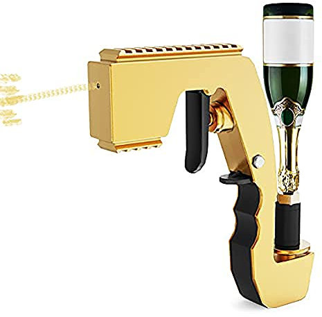 LJJ Champagne Gun Beer Gun Wine Stopper Feeder Bar Party Atmosphere Props Spray Gun Jet,Gold