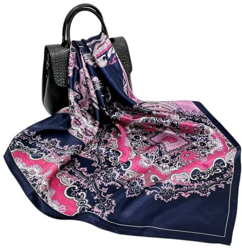 FAIRYGATE Halstuch Damen Seideschal Damen Bandana Damen Halstücher Seidentuch Schals Halstuch Seiden schal Scarf Bandana Taschentuch Ansatz Handgelenk Kopftücher 61007