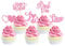 Blumomon 30Pc Bride to Be Cupcake Toppers Glitter Bow Tie Lip Princess Love You Bridal Shower Cupcake Picks for Wedding Engagement Bachelorette Cake Decorations Supplies Pink