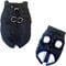 Waterproof XXS Dog Coat Padded Fleece Zip Up Coat Chihuahua Puppy Tiny Toy Clothes Teacup Miniature Tiny Breeds (Black, Tiny XXS: Length 20cm x Chest 30cm)