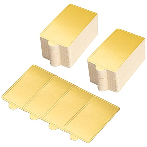 MengH-SHOP Tableros de Pastel de Mousse Rectángulo Mini Base Tartas de Cartón para Decoración de Tartas Bandeja, Base de Pastel, Base de Postre para Buffet, Bodas, Fiestas 100 Piezas