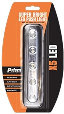 Buystarget 5 LED Push Light Super Ultra Bright Stick On Strip Battery Night Torch Kitchen