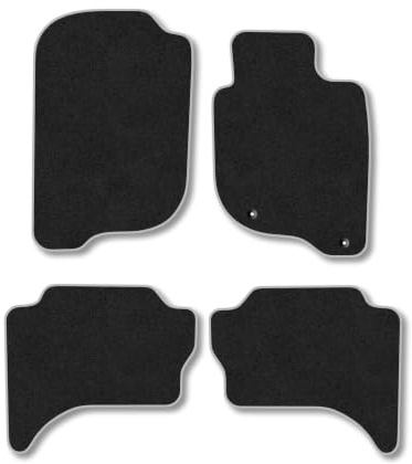 Mitsubishi L200 (2015-2022) Carpet Car Mats | Grey Edge Trim Tailored Fit Floor Mats Full Coverage Protection Accessories Easy Clean Anti Slip Made in the UK