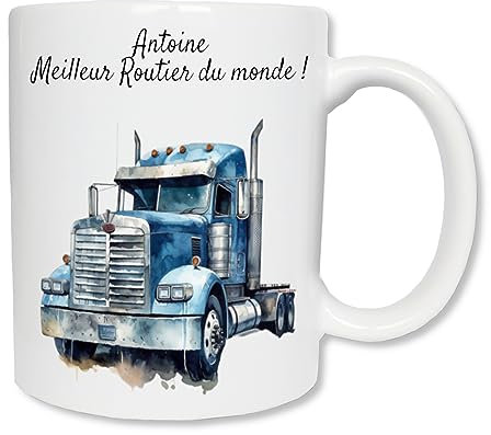Mug personnalisé Camion poids lourd - Cadeau papa chauffeur routier - Fête des pères