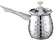 perfk Haushalts-Türkische Kaffeekanne, Kaffee, Milchaufschäumbecher mit langem Griff, Buttertopf, Milchwärmer für Bar, Silber 400ml