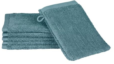 Ross Premium Uni Handtücher Boucle Petrol, Waschhandschuh 16x22 cm