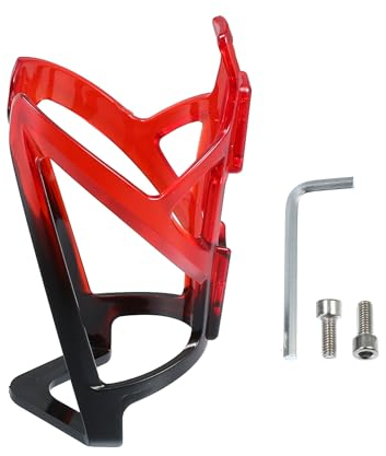X AUTOHAUX 1 Set Bike Water Bottle Cage Holder w/Screws and Wrench Black Red