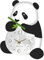 Baoblaze Panda-Wanduhr, Wandbehang-Uhr, geräuschlos, kreativ, aus Holz, kleine Cartoon-dekorative Uhr für Kinderzimmer, Wohnzimmer, Schlafzimmer