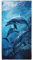 YISUMEI Mikrofaser Strandtuch XXL, Strandhandtuch Leicht Badehandtuch Schnelltrocknend, Ozean Delfine, 180 x 90 cm