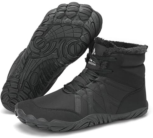 Mishansha Barefoot Botas Hombre Botines de Invierno Mujer Zapatos Descalzos Calientes CáLido Impermeables Antideslizante Boots Tinta 36 EU
