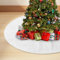 90cm Weihnachtsbaum Decke Rock, Weiß Christbaumdecke Rock Kunstfell Plüsch Runde Weihnachtsbaum Röcke für Frohe Weihnachten Christbaum Dekoration