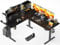 WALKINGDESK L-förmig Höhenverstellbarer Schreibtisch Elektrisch, 160 x 140 cm Eckschreibtisch Höhenverstellbar, Steh-Sitz Computertisch mit Kabelmanagement für Office Büro Gamer, Schwarz
