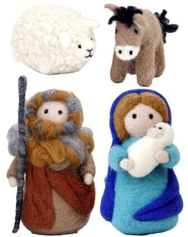 Adornos navideños de fieltro, adornos de fieltro para el árbol de Navidad, adornos artesanales, figuras de fieltro, juego de fabricación exquisita, decoración de árbol de Navidad, festivo para el