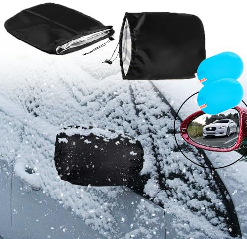 1 Paar Auto Außenspiegel Frostabdeckung, Für Alfa Romeo Giulietta 145 146 147 155 156 159 164 166 SZ 4C 8C Seitenspiegel Schneedecke, mit 2 Rückspiegelfolie