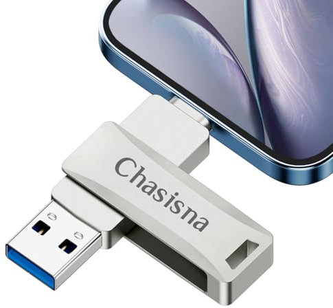 Chasisna Clé USB Phone 256 Go avec connecteur Type-C,Transfert de Photos et vidéos,Clé USB 3 en 1 Compatible Phone, Tablette, PC et Android – sans Application requise
