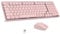 LeadsaiL FA98 Low-Profile Wireless Mechanical Keyboard and Mouse Set, 2.4G Wireless and Comfort Semi-quiet Typing, 98-Key Compact Slim 96% Keyboard for Windows/MacOS PC Laptop -Pink