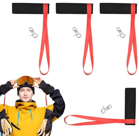 Aizuoni 4 Stück Handschuhleine, Handschlaufen Für Skihandschuhe, Ski Glove Wrist Straps, Elastische Handschuhbänder Zum Skifahren, Handgelenkbänder Für Skihandschuhe, Handschuhhalter Sicherheitsgurt
