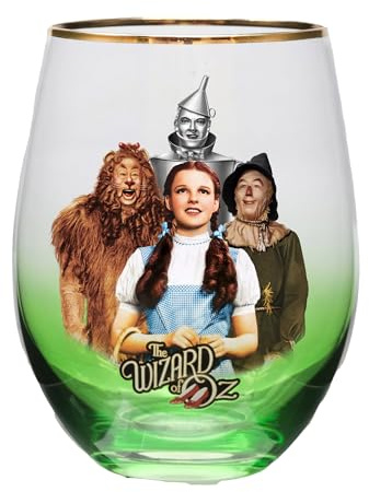 Spoontiques - Wizard of Oz Stemless Glass Wine Tumbler - Stemless Wine Glass - 20 oz - 4.75 Tall