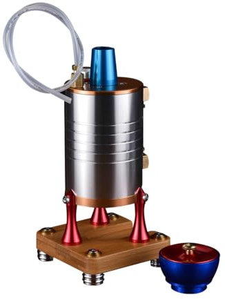 BuildCubes Dampfmaschine Modell, 210ML Vertikal Boiler Steam Engine Model, Dampfmaschine Bausatz Dampfkessel Modell für RC Cars Schiffe, Externer Verbrennungsmotor Modell Geschenk -RTR