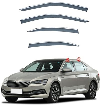 LTSRLL Windabweiser für Skoda Superb MK3-B8 2016+, Autofenster Windabweiser Seitenfensterabweiser Set mit 4 Windabweisern