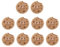 10pcs Cookie Sticked Runde Flecken für Kleidung, niedliche Keksteisen auf Aufklebern, nähen Sie Patch für Rucksäcke Jeans Jacken