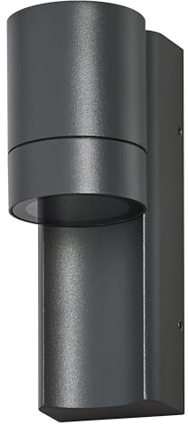 OSRAM Endura Classic Isidor W Outdoor Light, wall Light, GU10 Base, Dark Gray, Aluminum, Quick & Easy Installation, matt Diffuser, IP65 Protection, Outdoor use