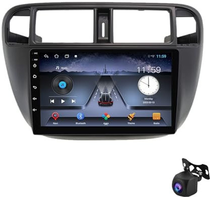Android 13 Estéreo para auto para Honda Civic(EJ EK EM) 1995-2001 Navegación para auto en tablero Radio audio para auto pantalla táctil estéreo para automóvil HD 9 Multimedia Bluetooth 5.0 GPS CarPla