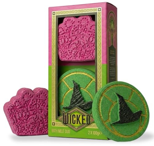 Wicked Duo Bath Melts Gift Set – 2 x 100g Bath Melts Inspired by Glinda’s Crown & Elphaba’s Hat – Relaxing & Fragrant Bath Soak Gift for Women & Fans of Wicked