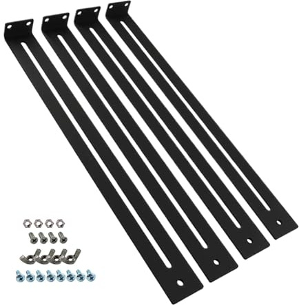 Kit de reparación de cajones universal – Soportes de fondo reforzado de acero – Montaje ajustable 33-61 cm – Piezas muebles armario cómoda – Instalación rápida