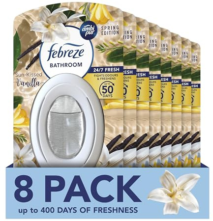 Febreze Bathroom Air Freshener Vanilla 8 Units