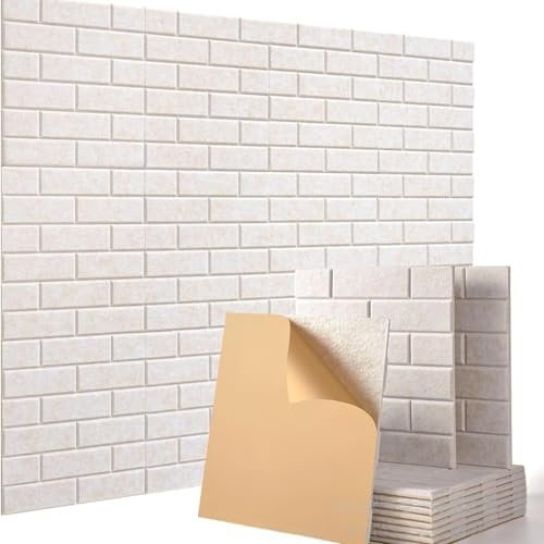Hiseng 12 Stück Akustikpaneele Selbstklebend 30x30cm Fliesen Schalldämmung Wandpaneele Akustikplatten Schallabsorber Wand für Schallschutz Büro Tür Wall Gaming Tonstudio (Beige,30x30cm)