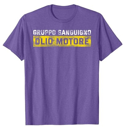 Meccanico papà Gruppo Sanguigno Olio Motore Meccanico papà Maglietta, Uomo, Viola mélange, L