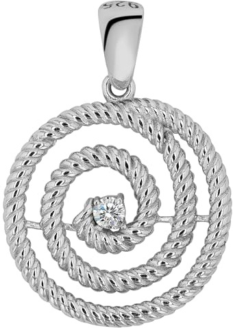 Akzent Anhänger für Damen in 925 Silber, 100% Wasserfest & Hautverträglich