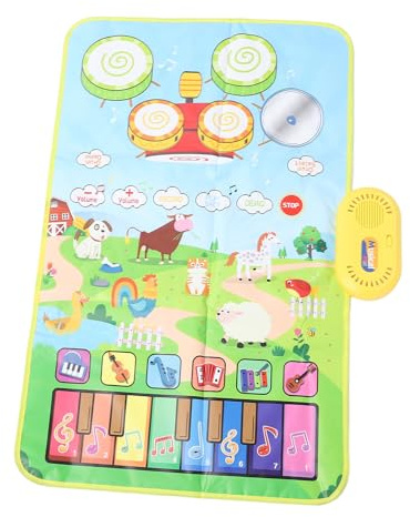 Generic Kleinkind-Musikmatte, Touch-Play-Baby-Klaviertastatur, Schlagzeug-Pad-Spielzeug, Sicherer und Langlebiger Früherziehungsteppich für , Tragbares PE-ABS-Material (Farmtyp)