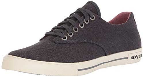 SEAVEES Men's Hermosa Classic Sneaker, Slate Navy Vintage Wash Linen, 12 UK