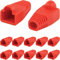 10x Red RJ45 CAT5e CAT6 Cable End Cover Crimp Boots-Ethernet Connector Plug