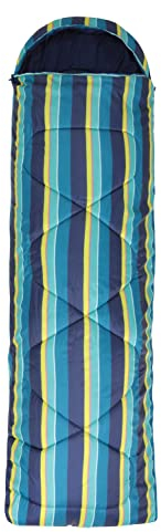 Mountain Warehouse Apex 250 Rechteckiger Schlafsack - Campingschlafsack mit Zweiwegereißverschluss, Leichter Schlafsack, kompakt - Ideal für Camping, Gäste Gestreift Einheitsgröße