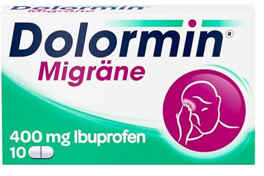 Dolormin® Migräne – zur Behandlung von Kopfschmerzen bei Migräneanfällen mit und ohne Aura – 10 Tabletten