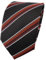 TigerTie Designer Krawatte in orange braun silberweiss schwarz gestreift