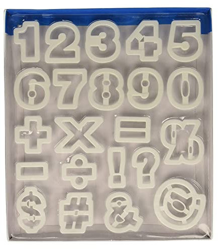Ateco Ausstechformen für Zahlen und Schilder, 5,1 cm