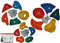 Loggyland Klettersteine Set - 15 Klettersteine Formen aus massivem Kompositmaterial mit hoher Griffigkeit auch bei Nässe