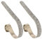 Haute Decor The Original MantleClip® Strumpfhalter – 2 Stück (Silber Glitzer) – Weihnachtsstrumpf-Aufhänger für Kaminsims bis 7,6 cm Dicke