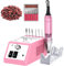 Electric Nail Files,Professional Electric Nail Drill 30000 RPM Efile Buffer Manicure Grinder Tool for Acrylic Gel Nails with Nail Drill Bits Set and Sanding Bands (Pink)