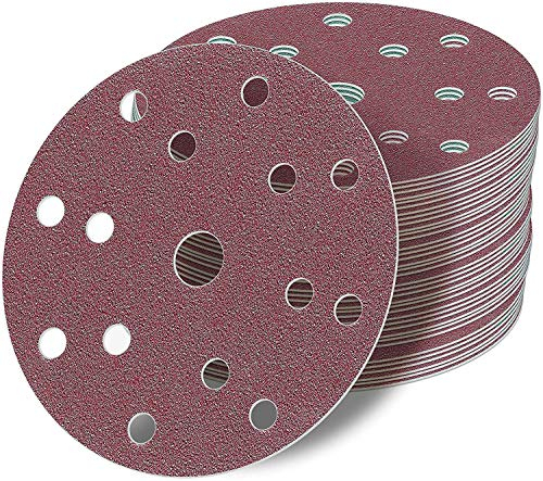 150 mm red 15 Loch Exzenter Schleifscheiben Sortiment SET 25 Scheiben P150 P120 P100 P80 P60 Klett Schleifpapier