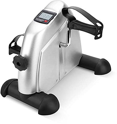 Beintrainer Mini Fitnessbike Mini Heimtrainer Tragbares Heimpedal Heimtrainer Mini Bike mit Einstellbarem Widerstand und LCD-Display Arm und Beintrainer Fitnesstrainer Fitnessgerät für Zuhause Büro