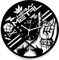 Instant Karma Clocks Wanduhr Heavy Metal Batterie Gitarre Bass Trommel Musik Musikliebhaber Ø30cm
